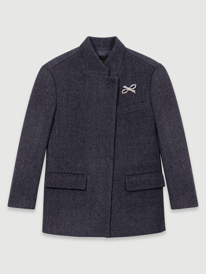 Manteau court en laine