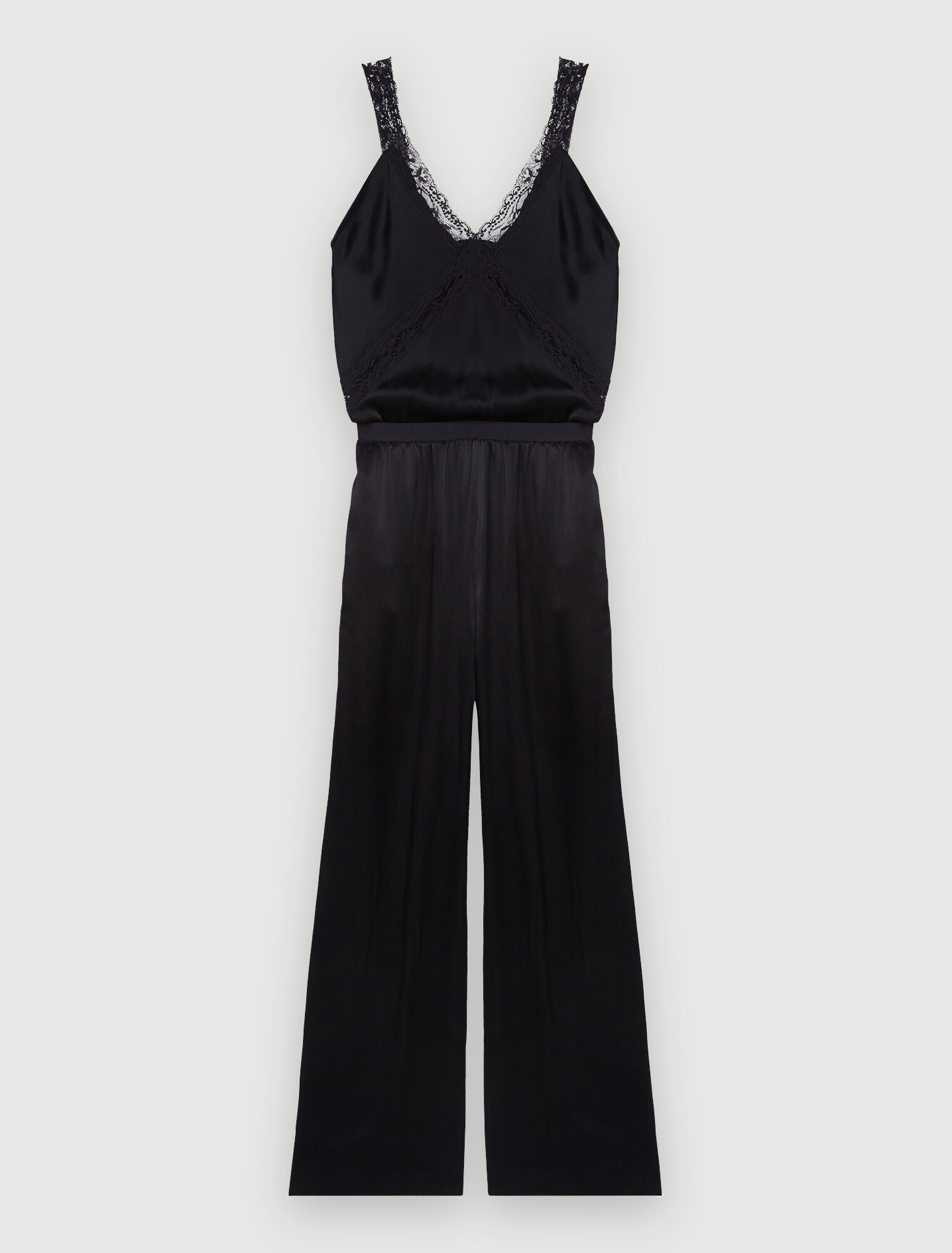 Combinaison pantalon bretelles en satin
