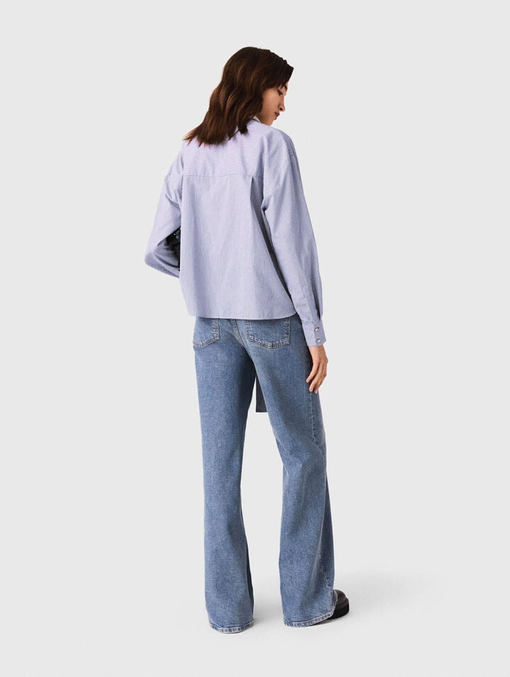 Chemise lavalliere rayée