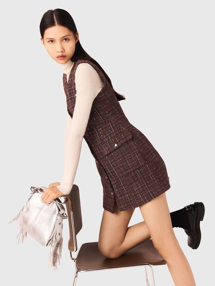 Robe courte en tweed