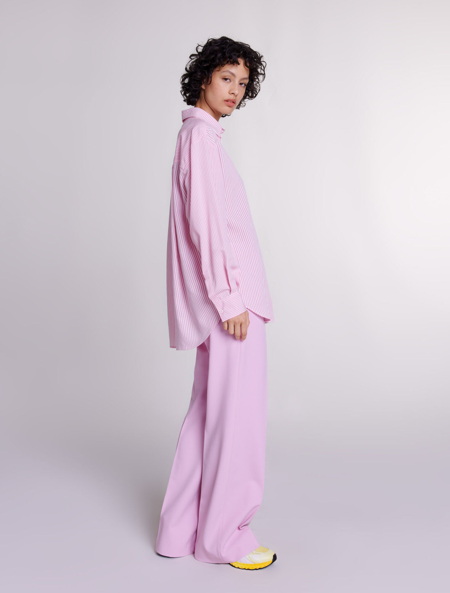 Chemise longue à rayures