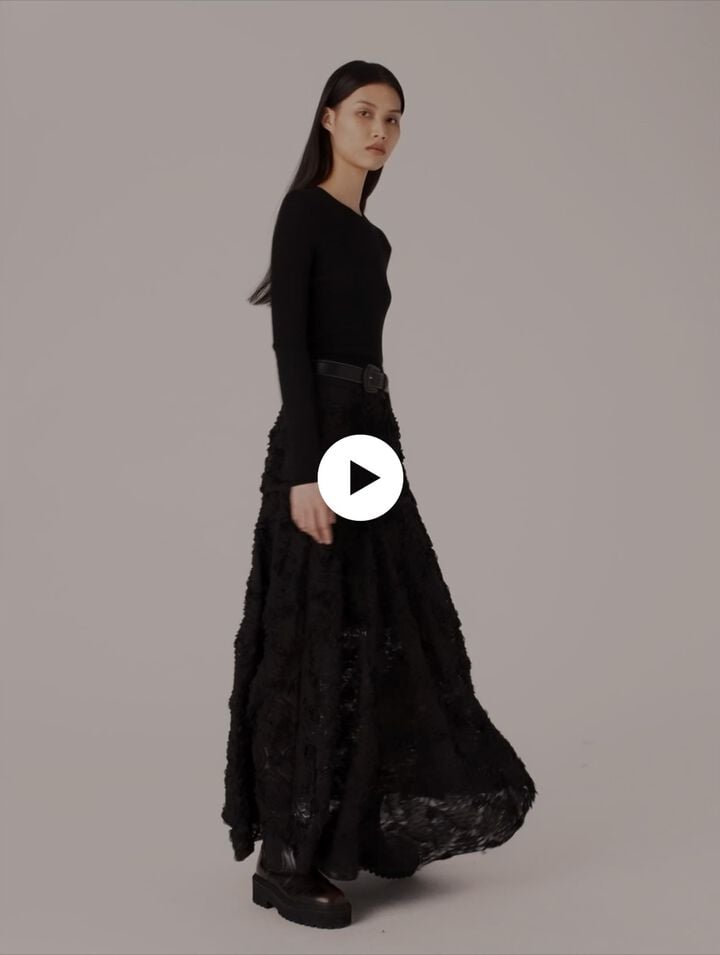 Long embroidered skirt