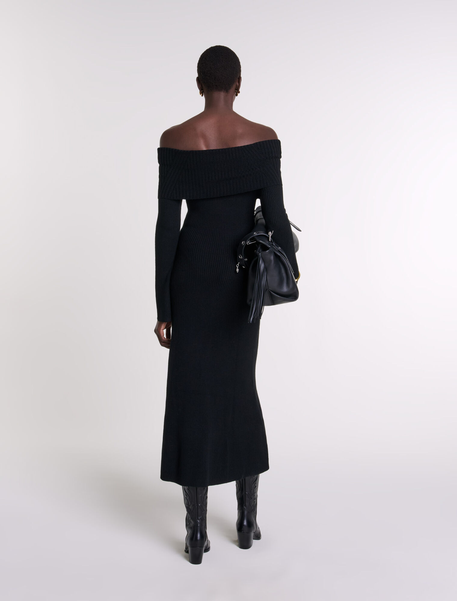 Robe longue en maille