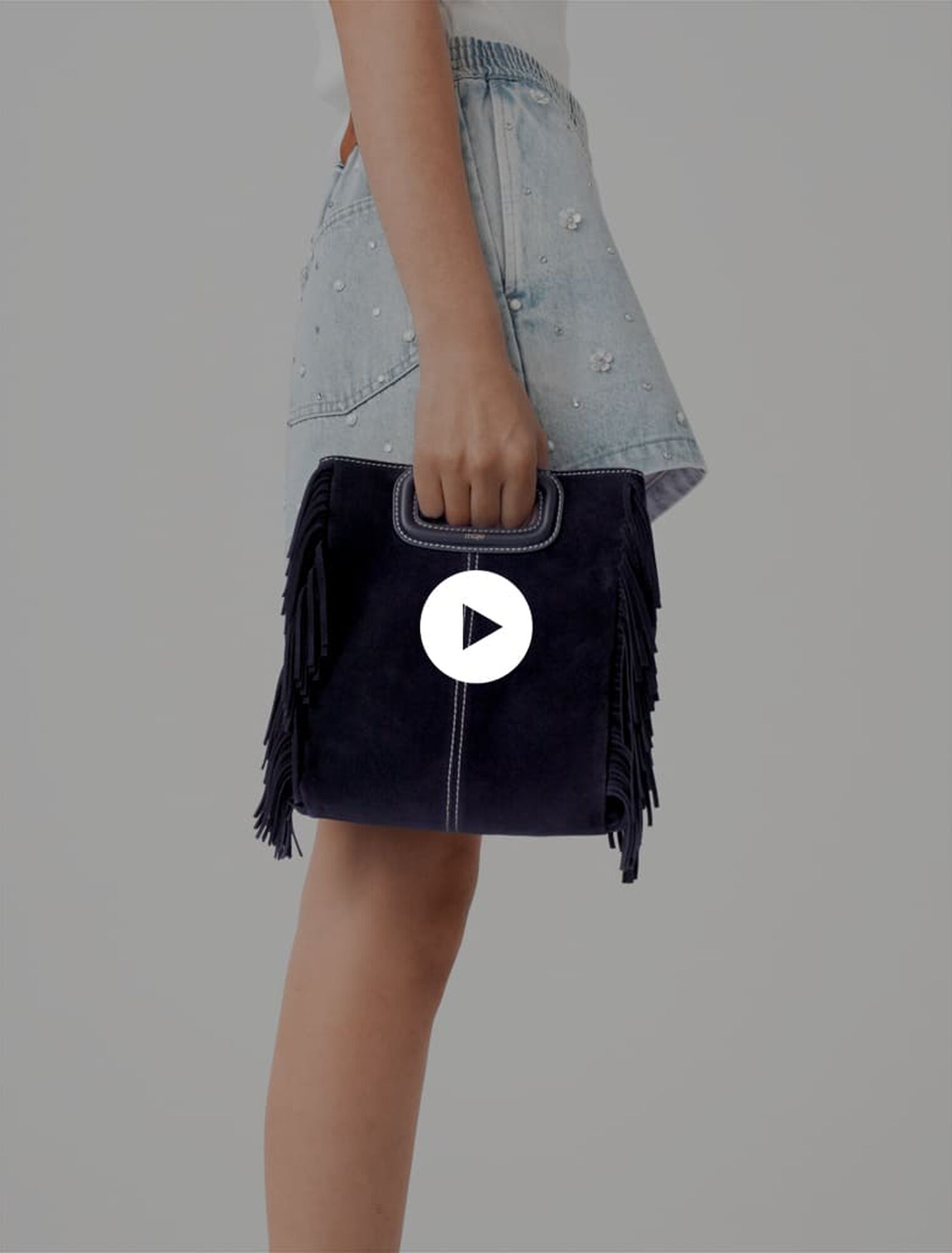Sac M en su&egrave;de surpiqu&eacute;e