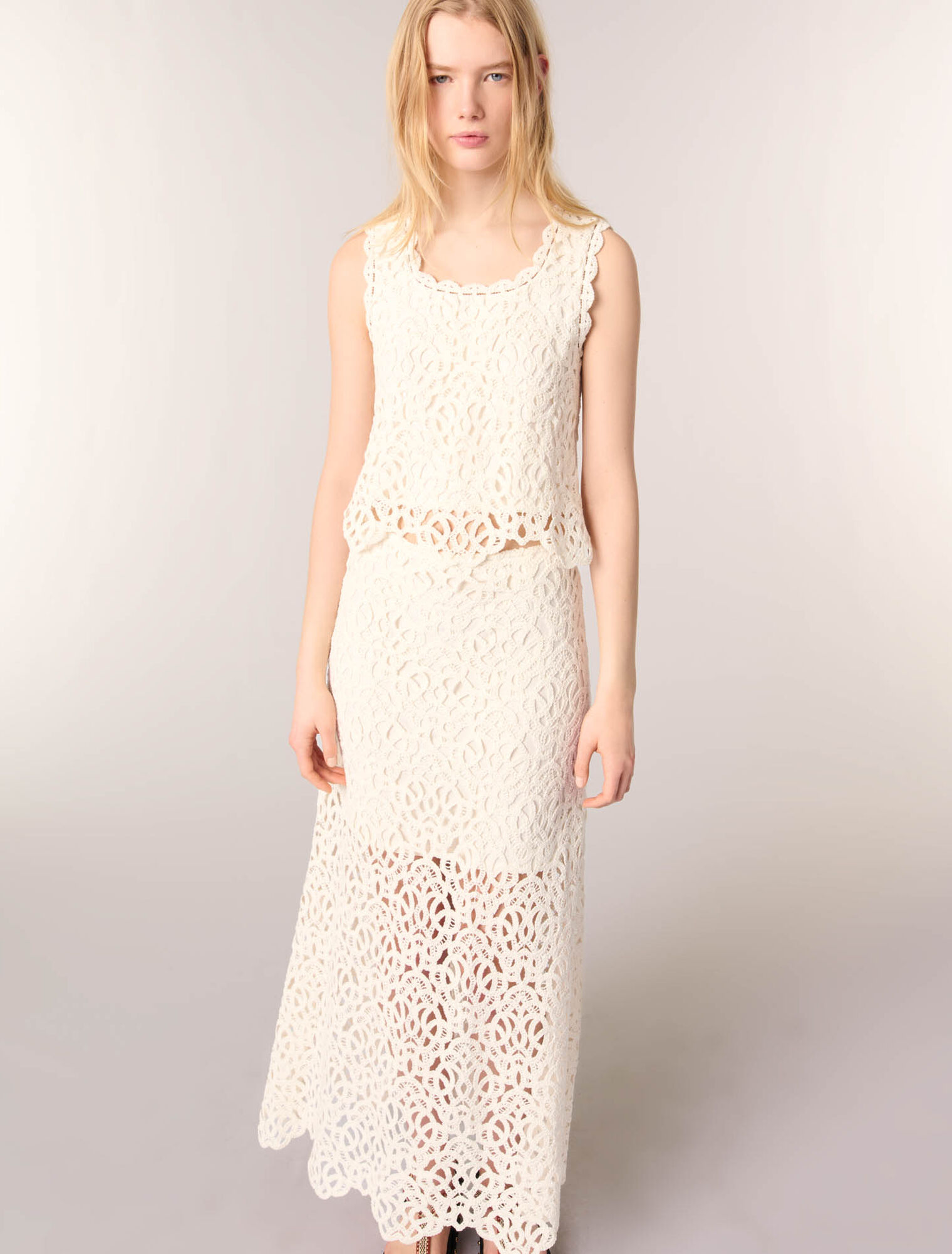Long crochet skirt