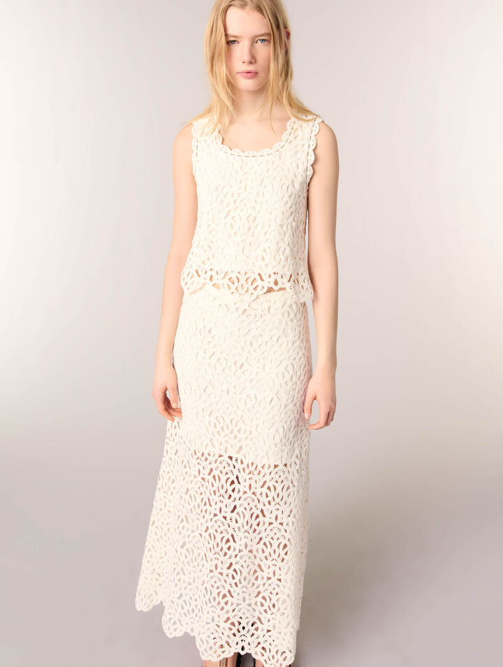 Jupe longue en crochet