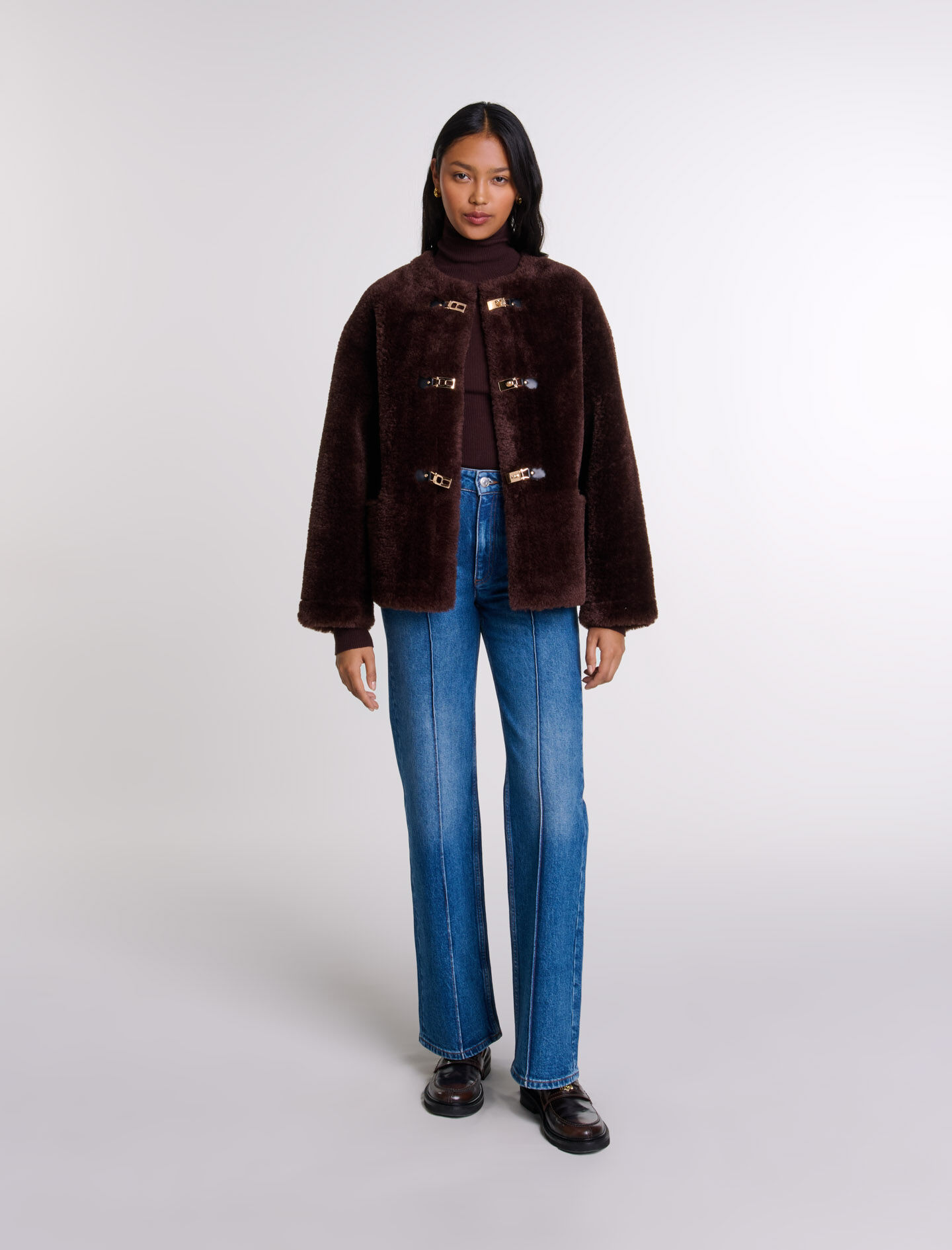 Short faux fur coat Short coats Maje
