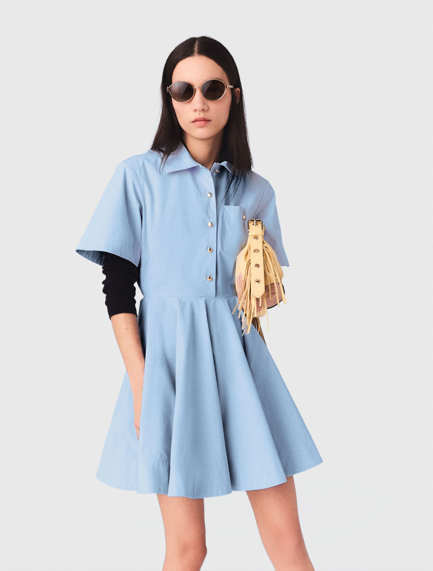 Flared shirt dress