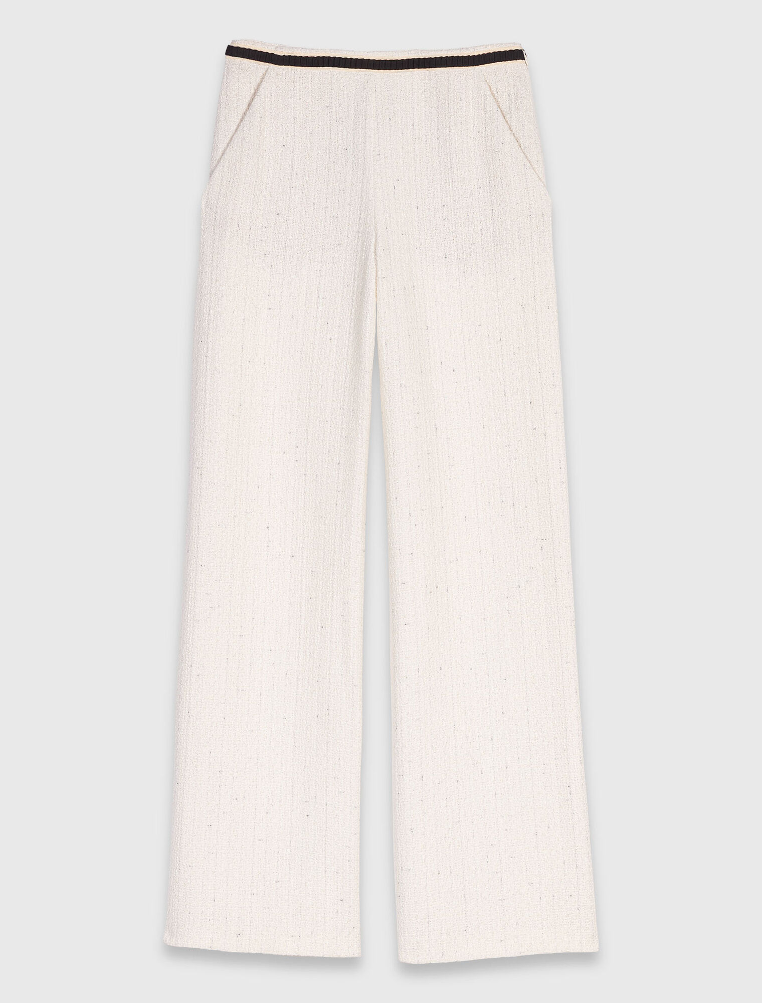 Pantalon large en tweed