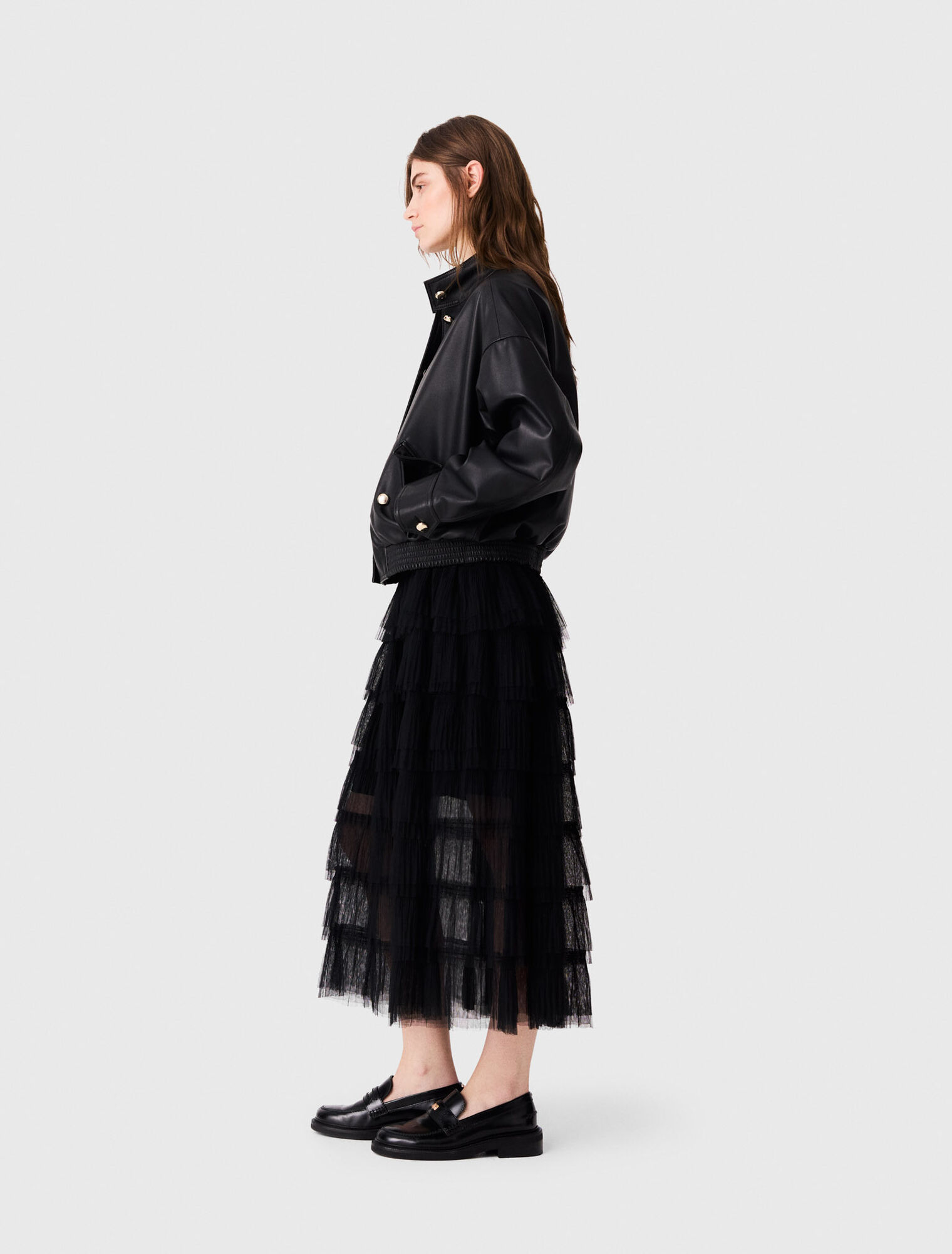 Tulle midi skirt