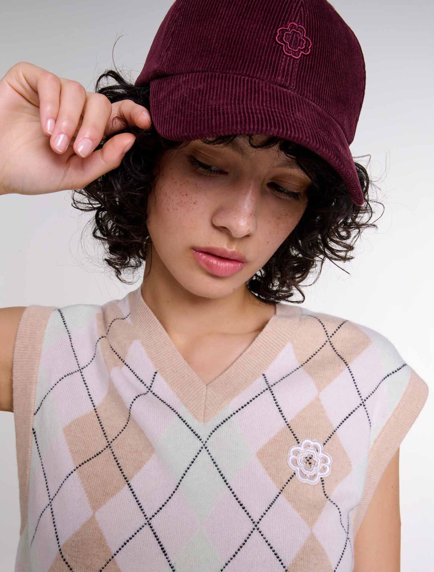 Casquette en velours côtelé
