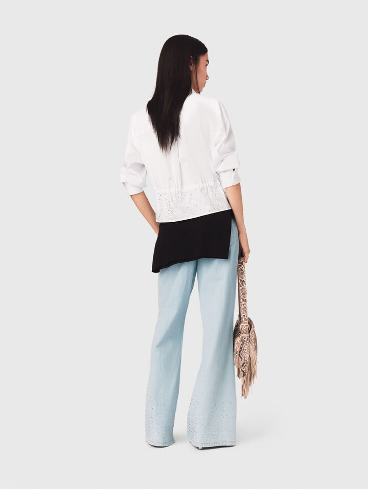 Chemise en coton avec strass