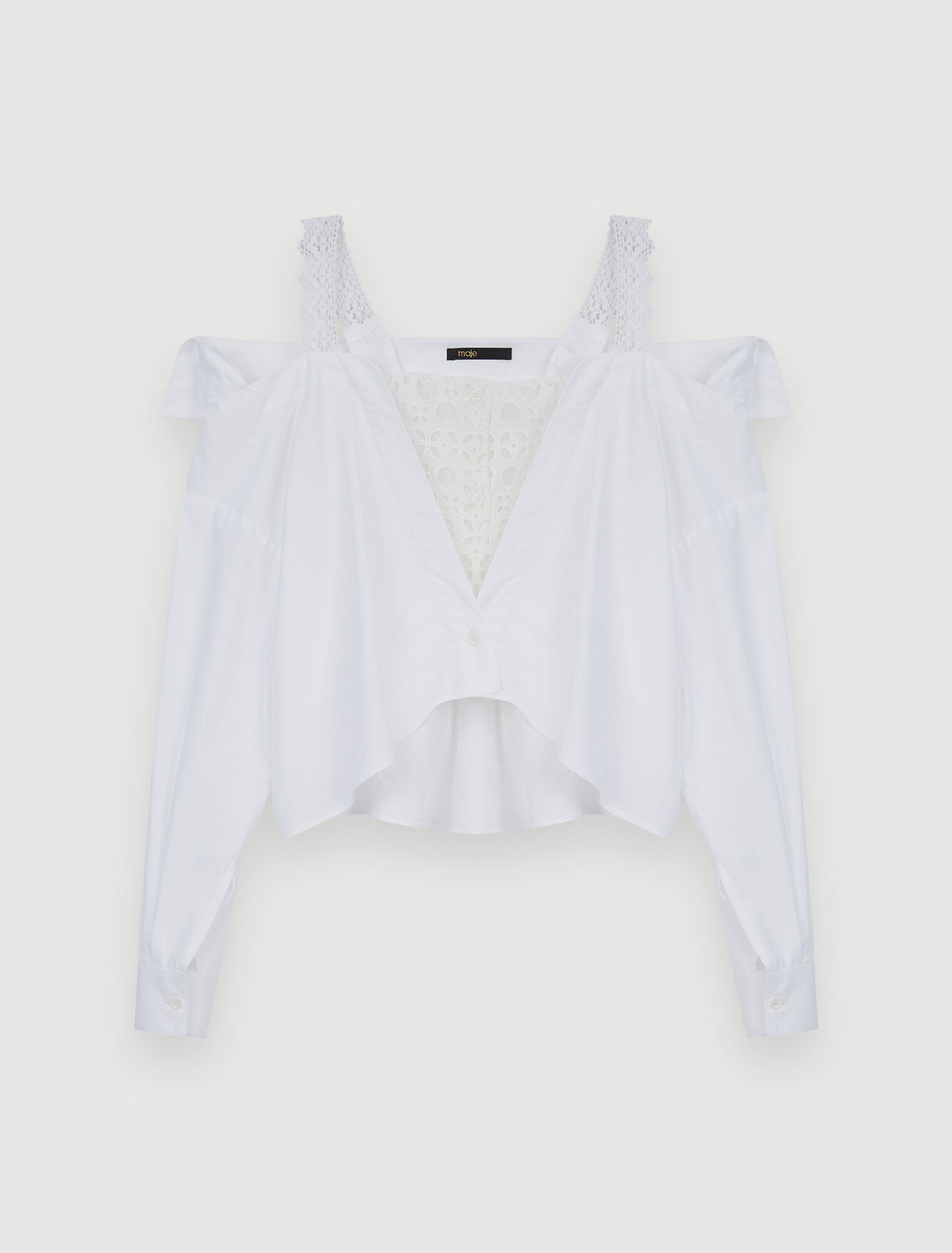 Chemise en trompe l'œil avec dentelles