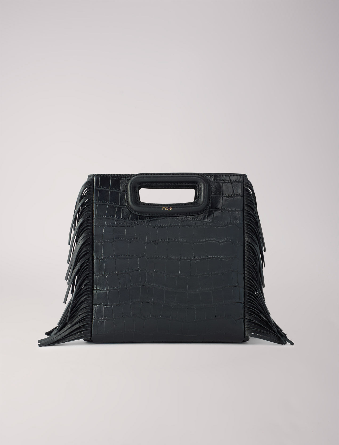 Sac maje noir franges cheap