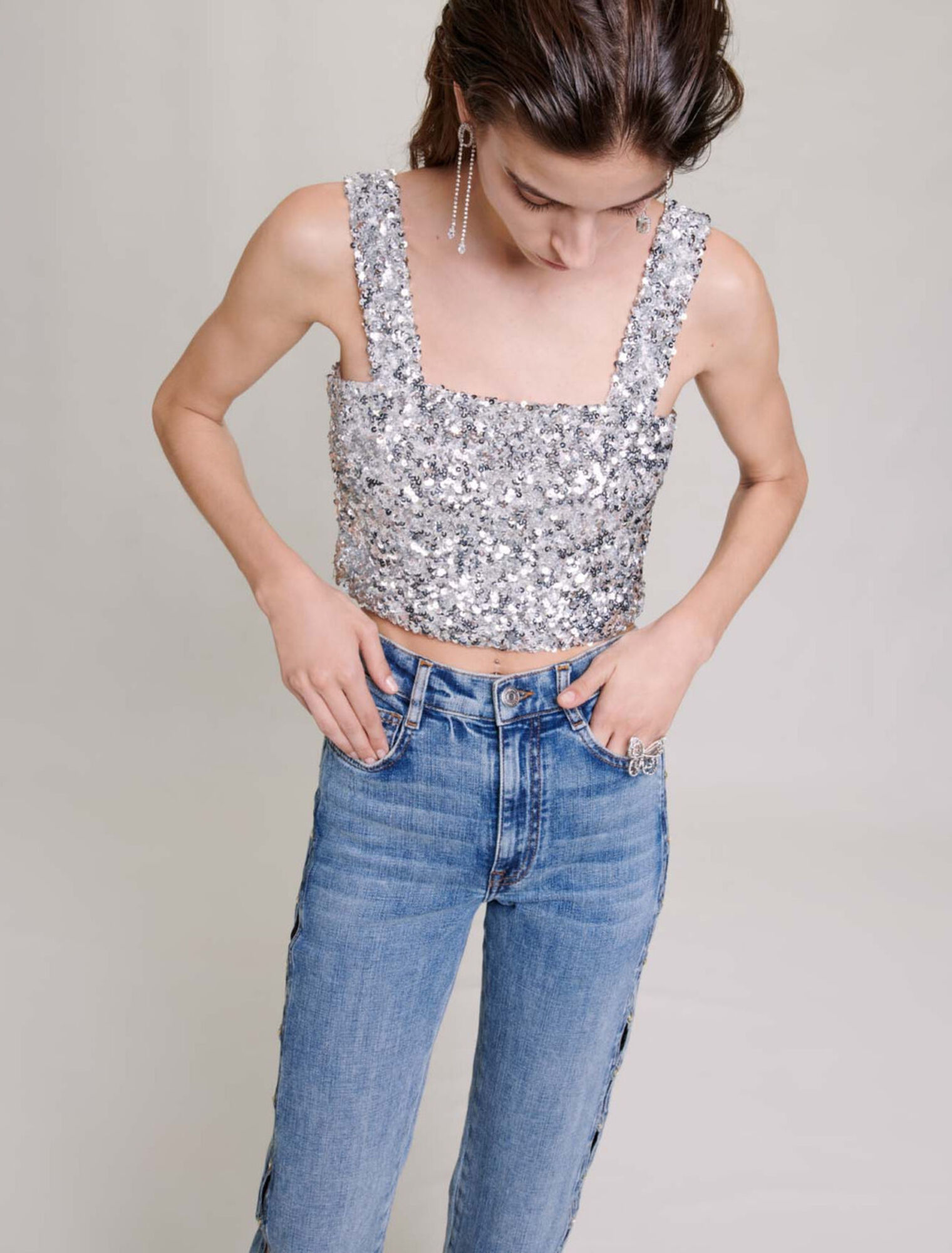 Sequinned top