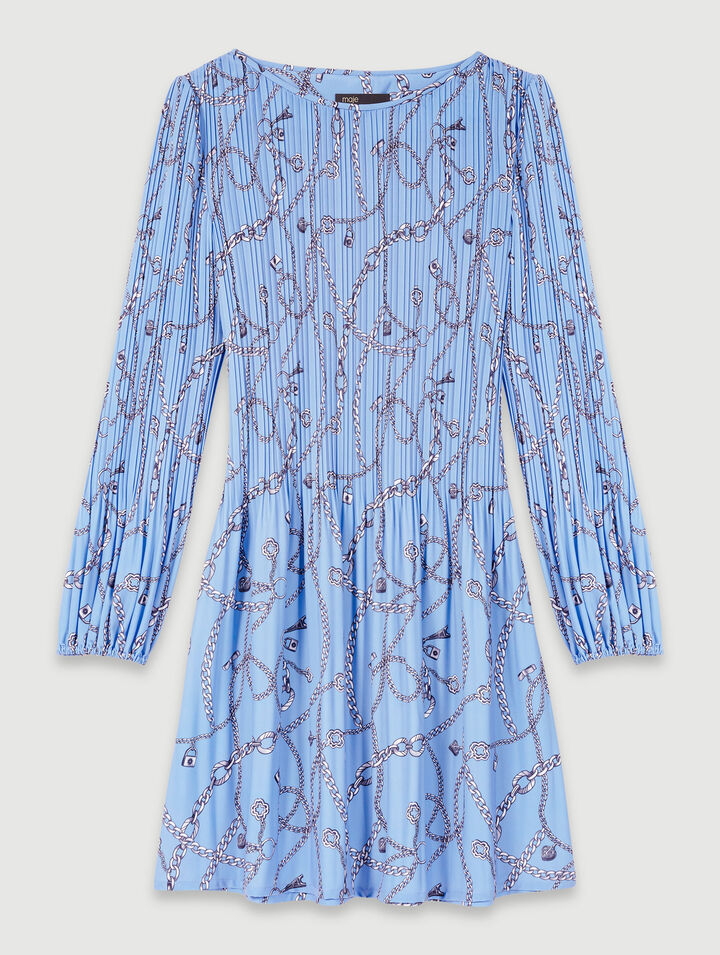 Robe plissée imprimée