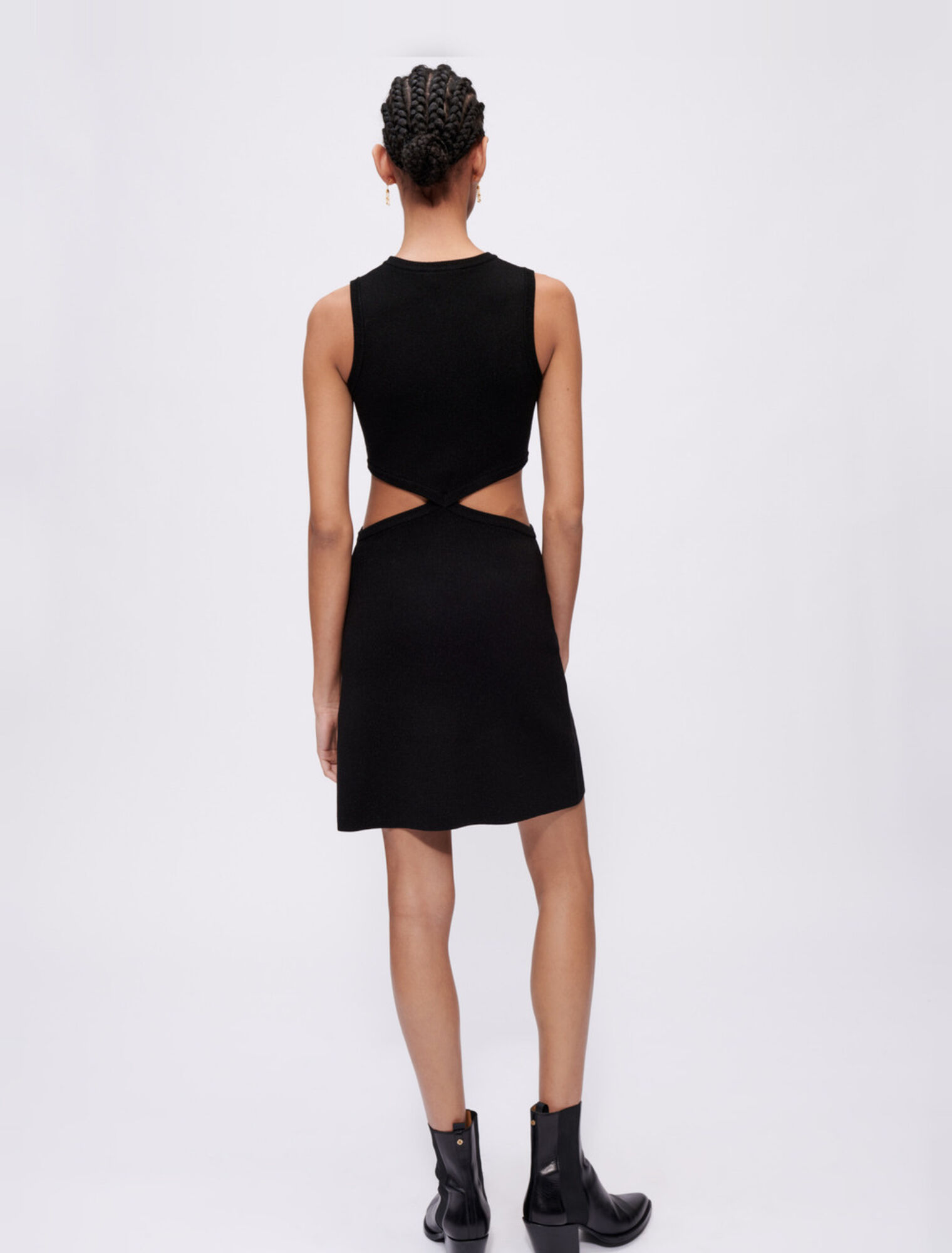 Robe en maille ouverte à la taille