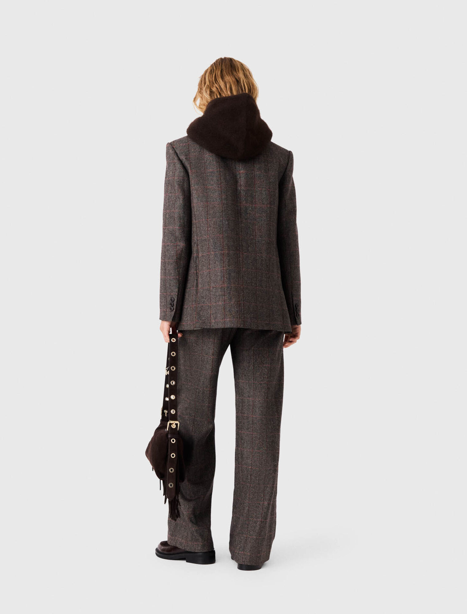 Belted suit jacket