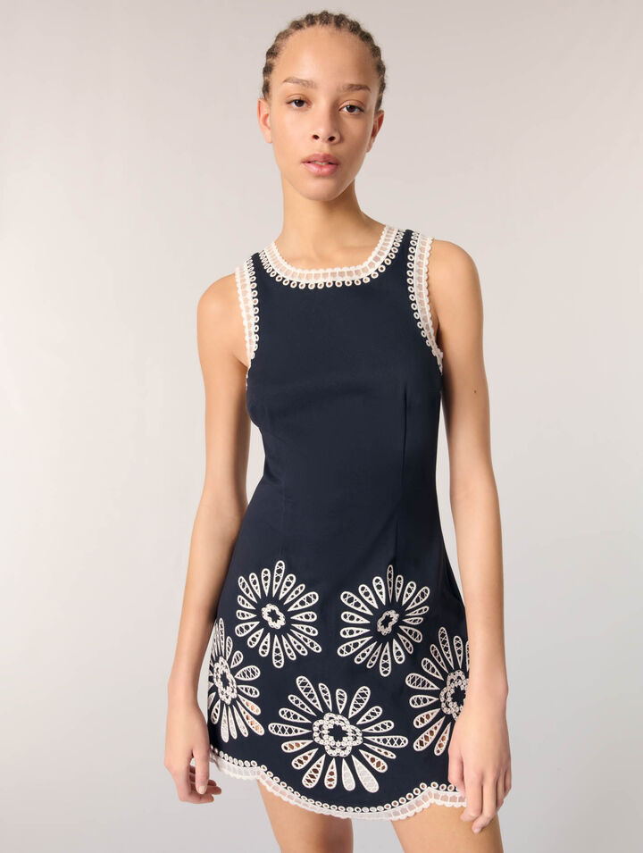 Robe courte avec détails crochet
