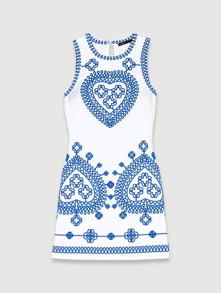 Fitted embroidered dress