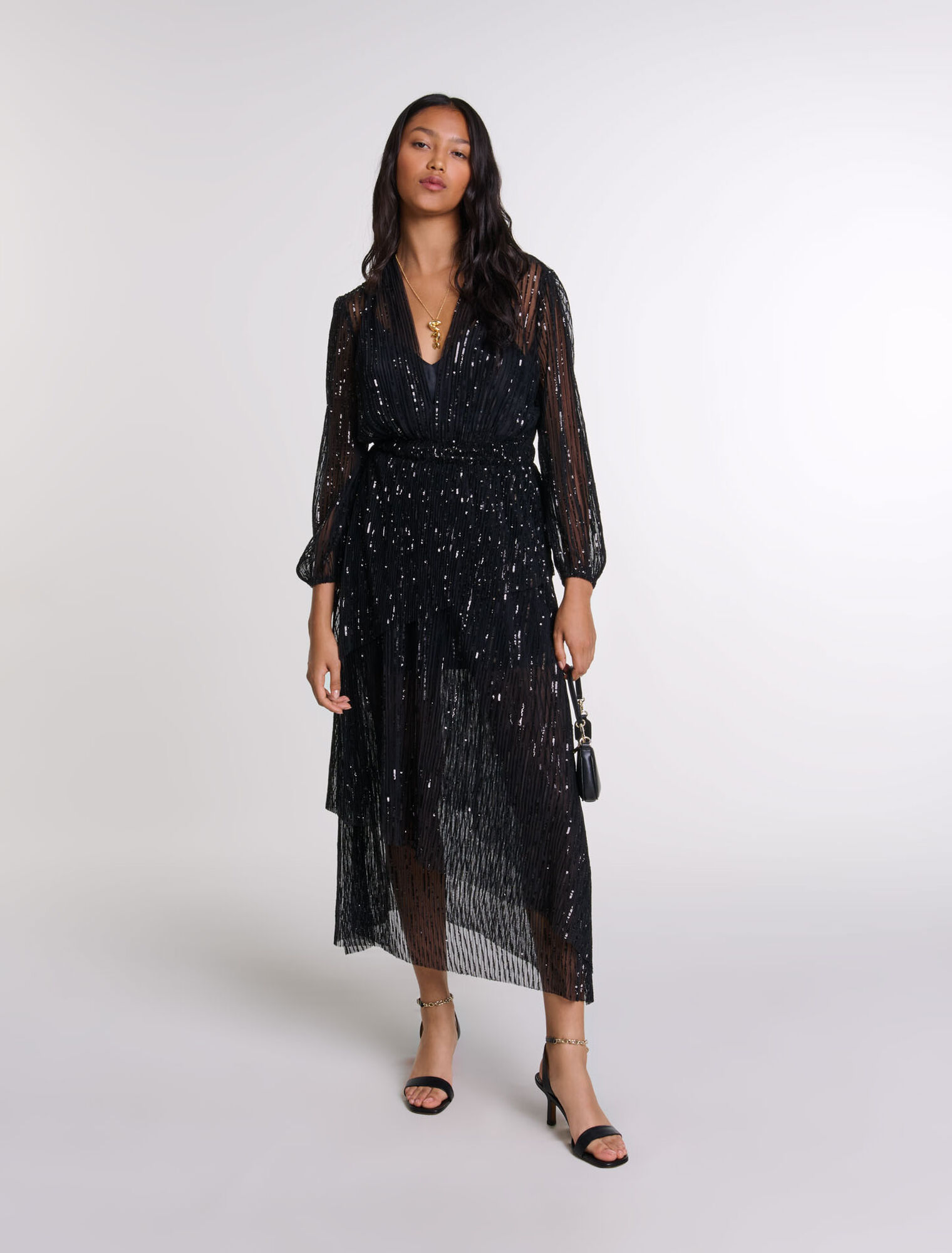 Robe longue à sequins