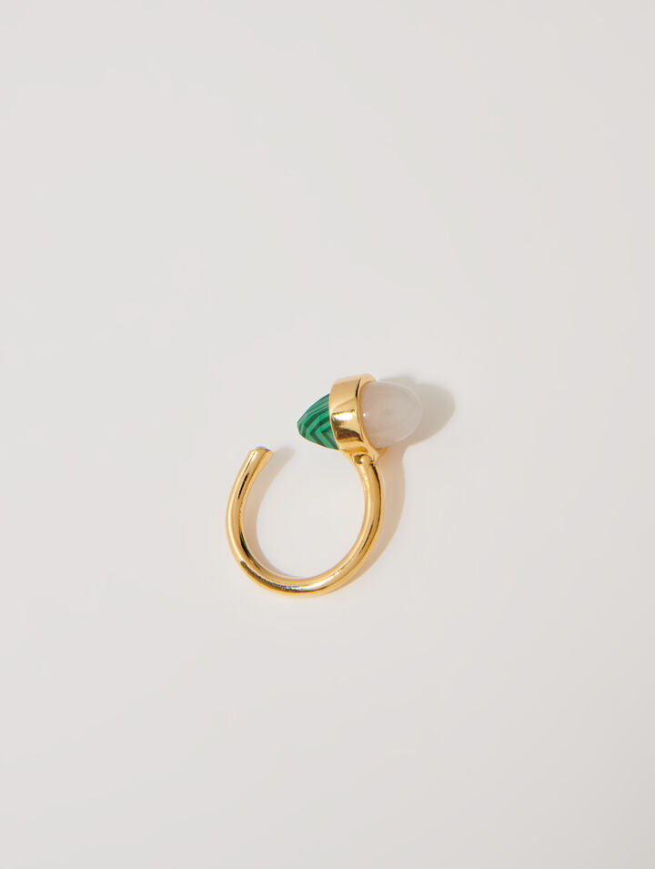 Bague ornée pierres naturelles