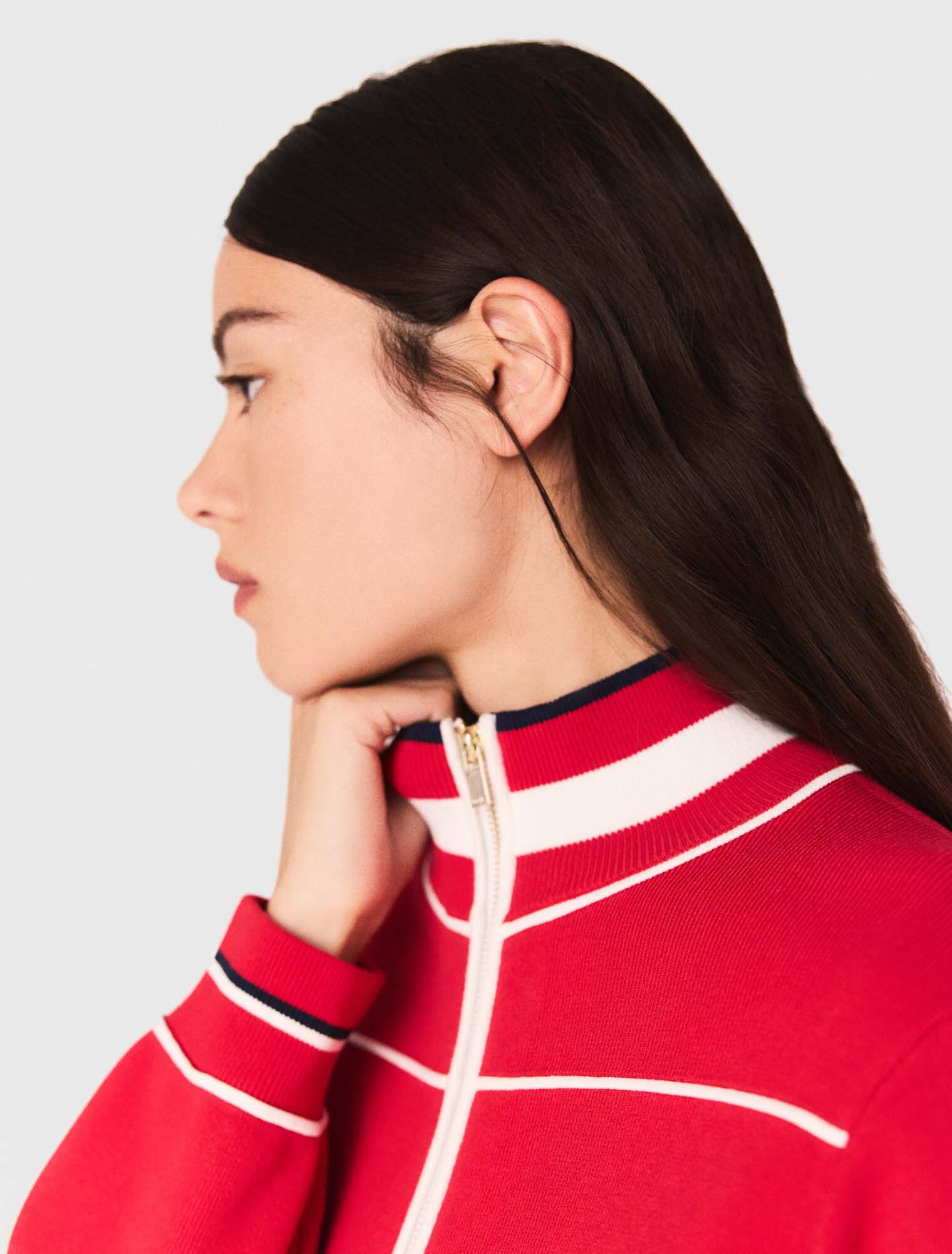 Cardigan zippé et taille élastiquée
