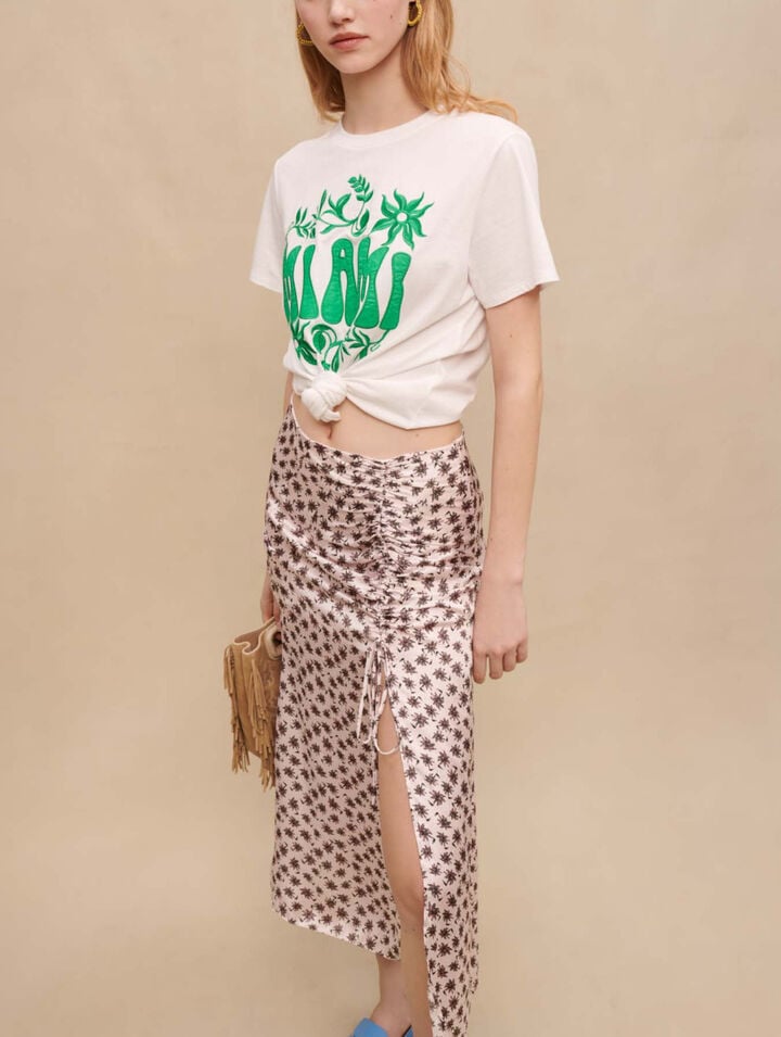 Jupe midi fendue