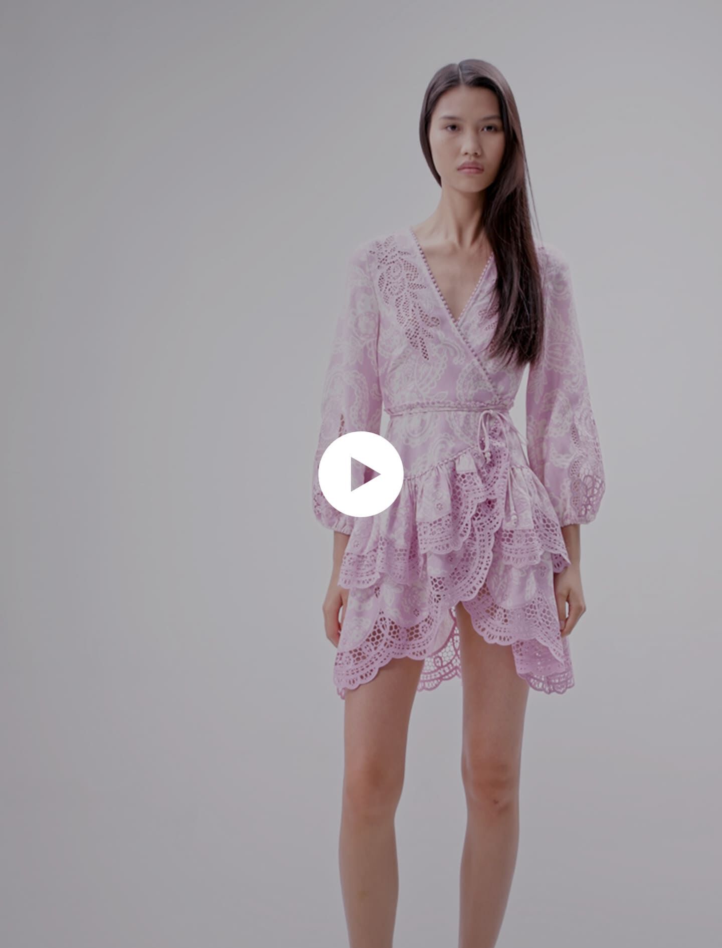 Robe portefeuille imrpimee en lin