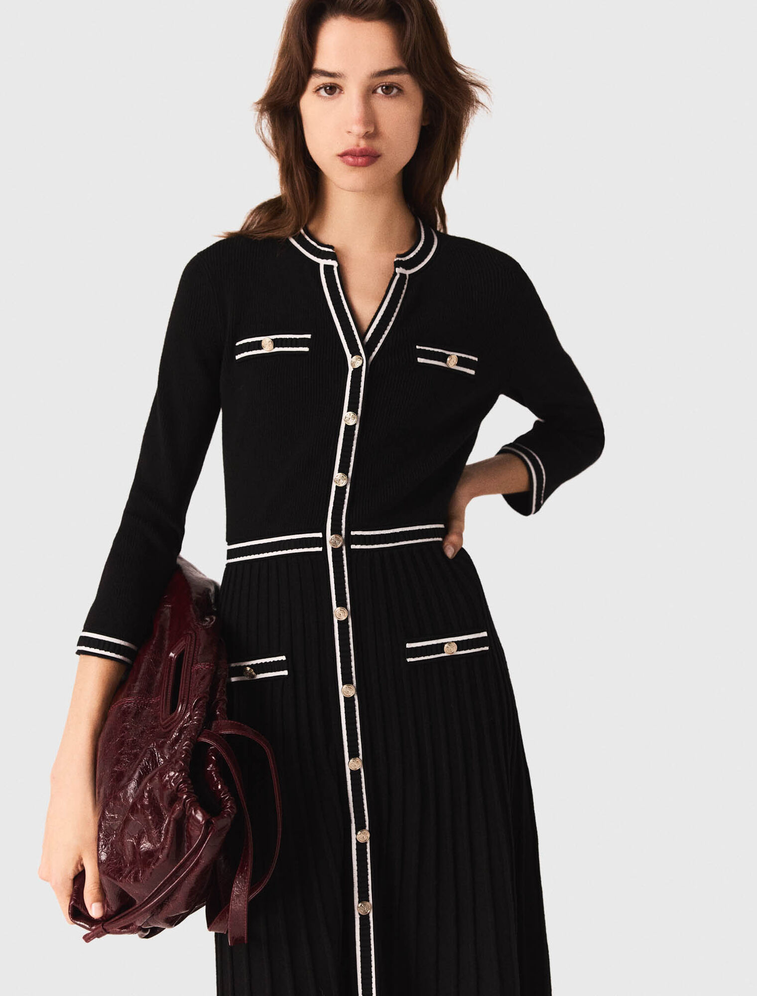Robe mi-longue en maille