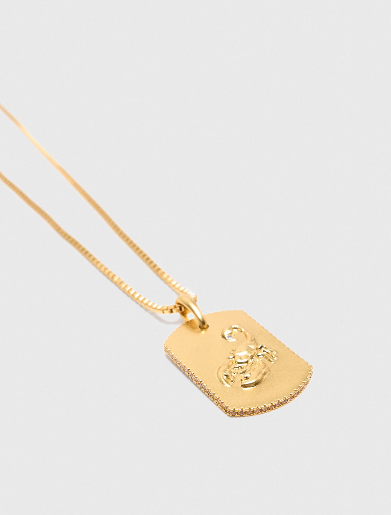 Collier plaque signe du zodiaque