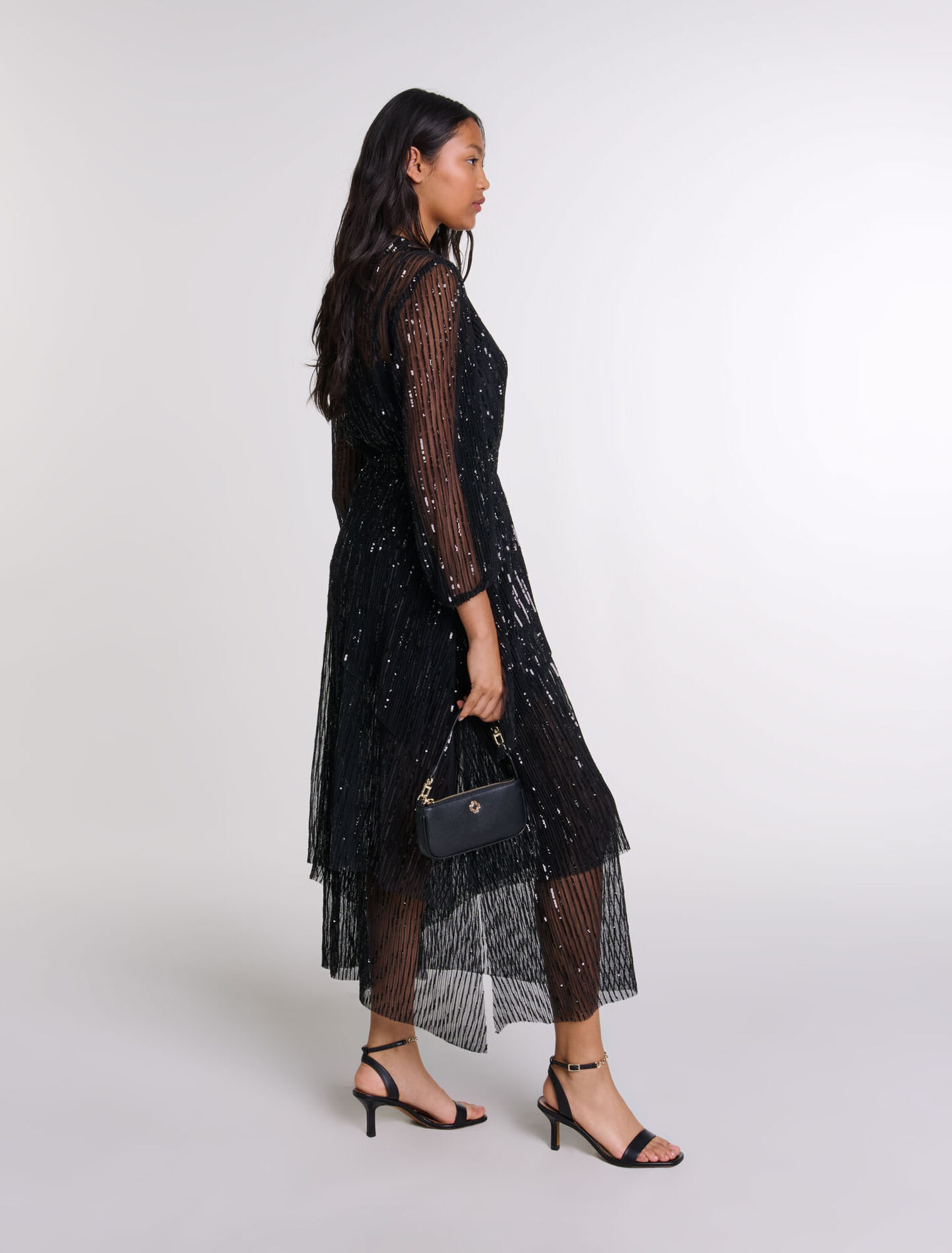 Robe longue à sequins