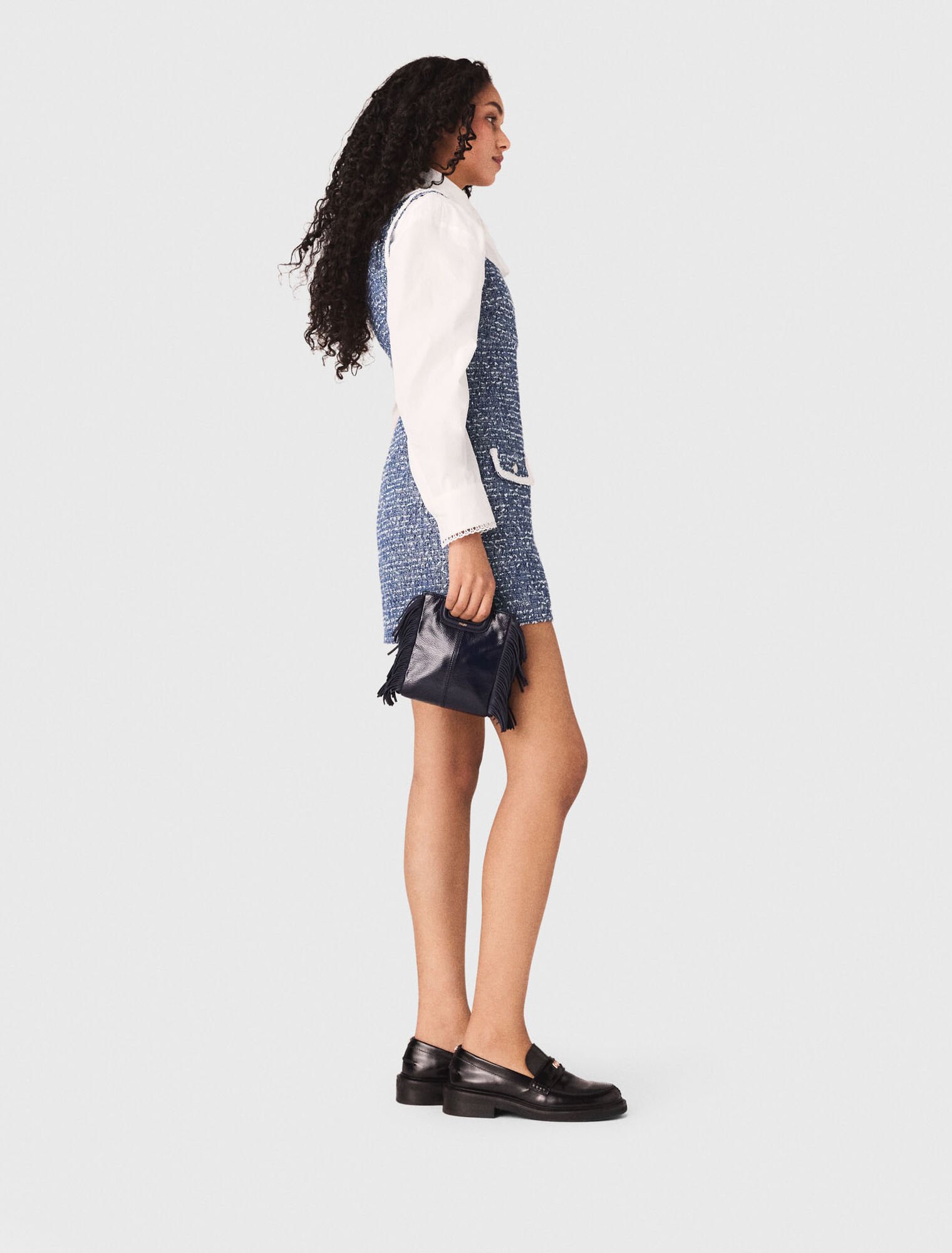 Robe courte en tweed