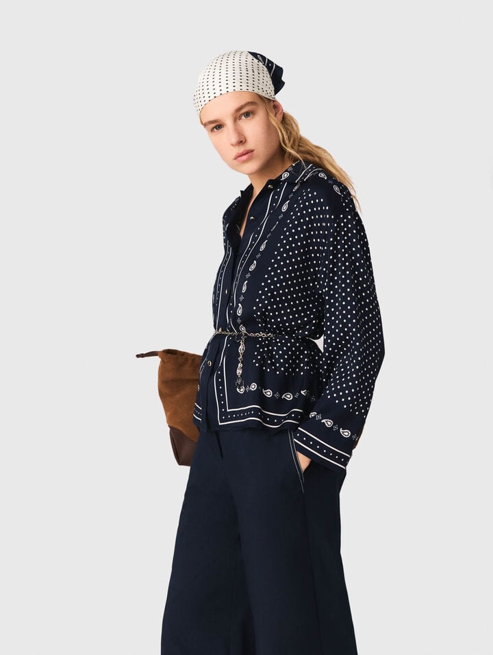 Flowing printed shirt