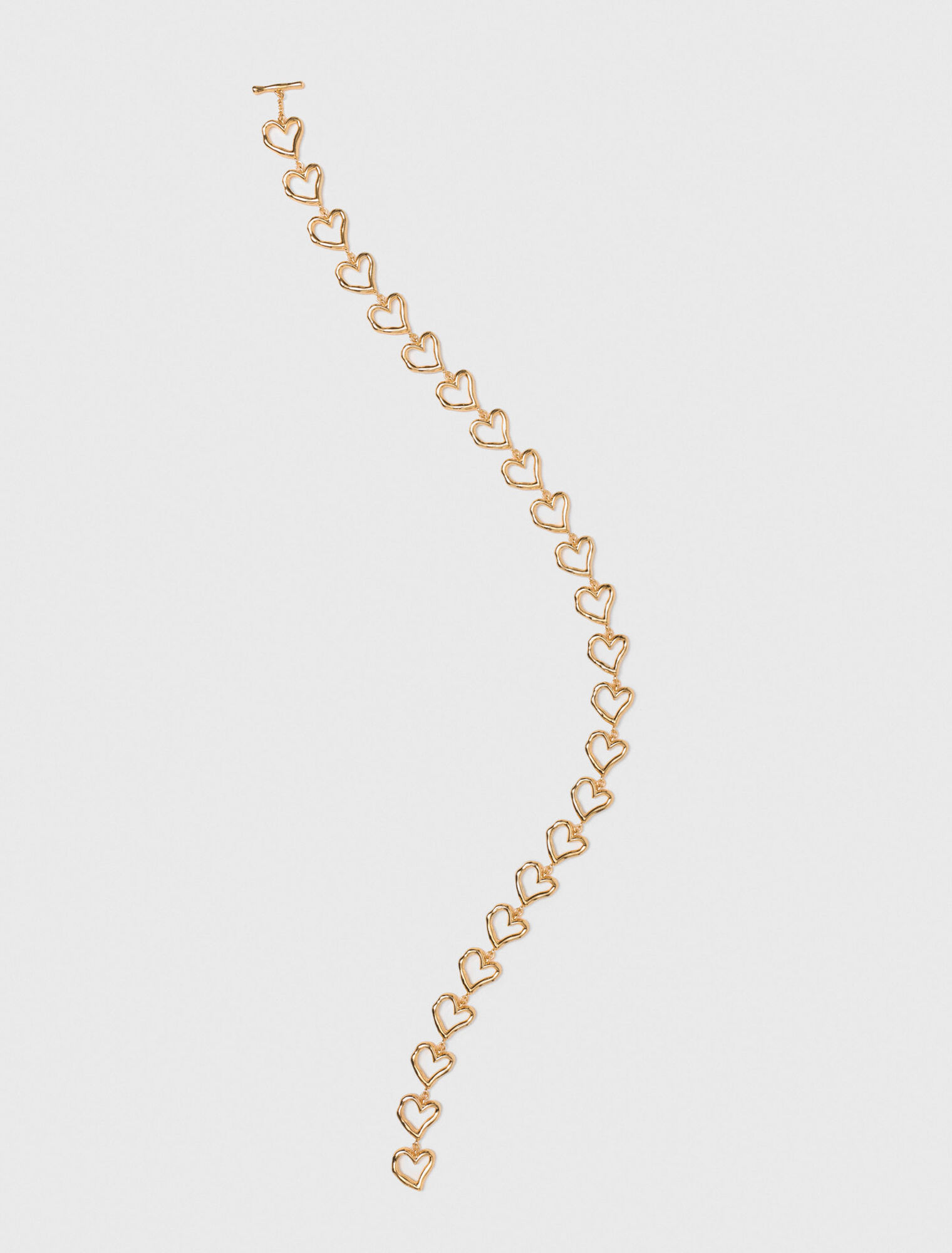 Collier cœur en laiton doré
