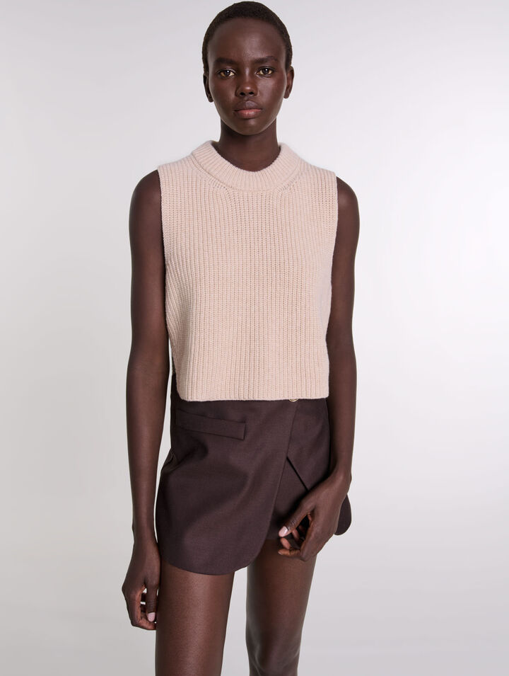Pull en laine sans manche