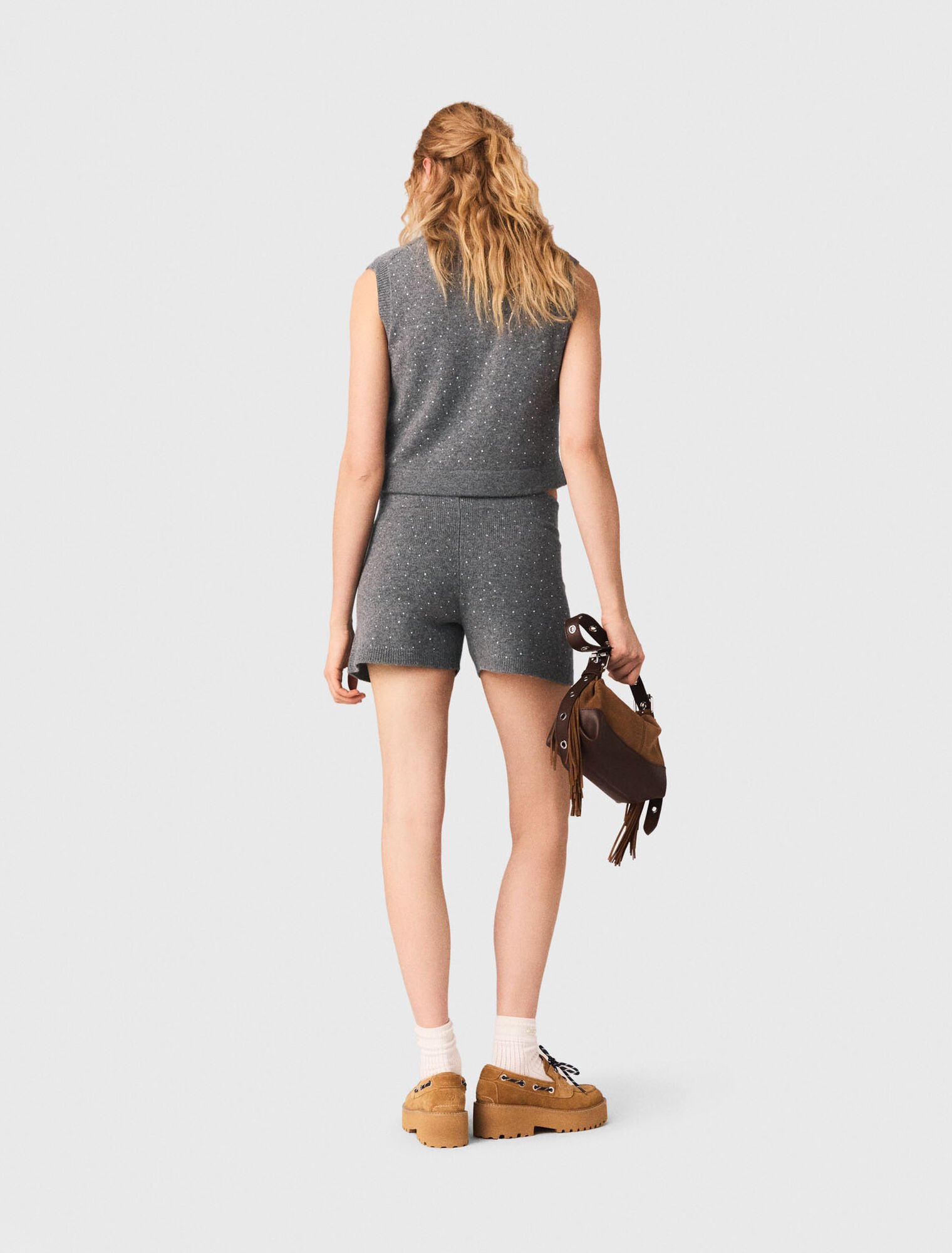 Top en maille avec strass