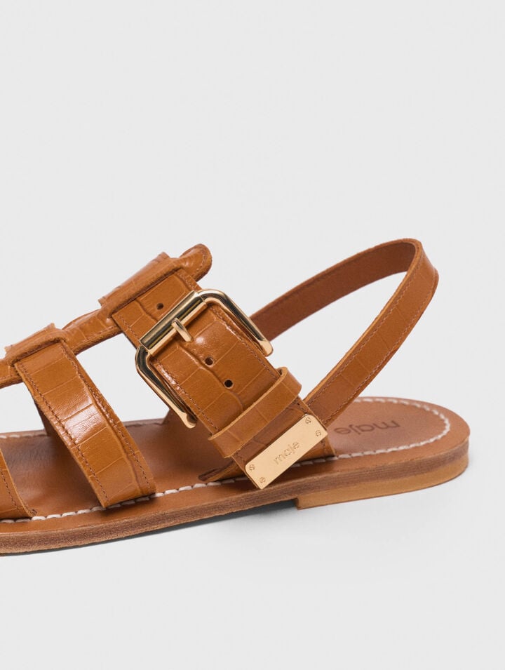 Sandales plates en cuir K.Jacques