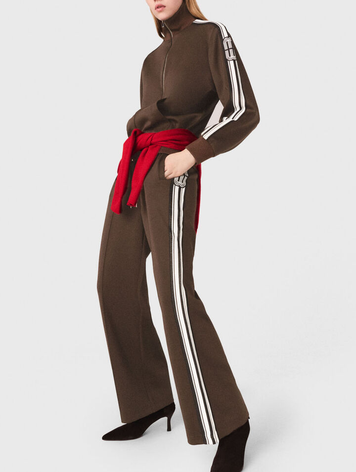 Sweatshirt avec bandes droites