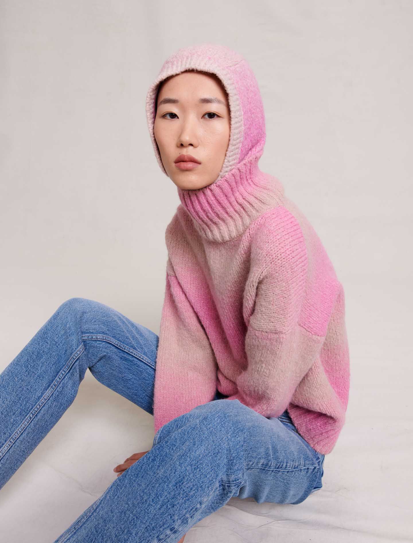 Gradient knit jumper Sweats Cardigans Maje