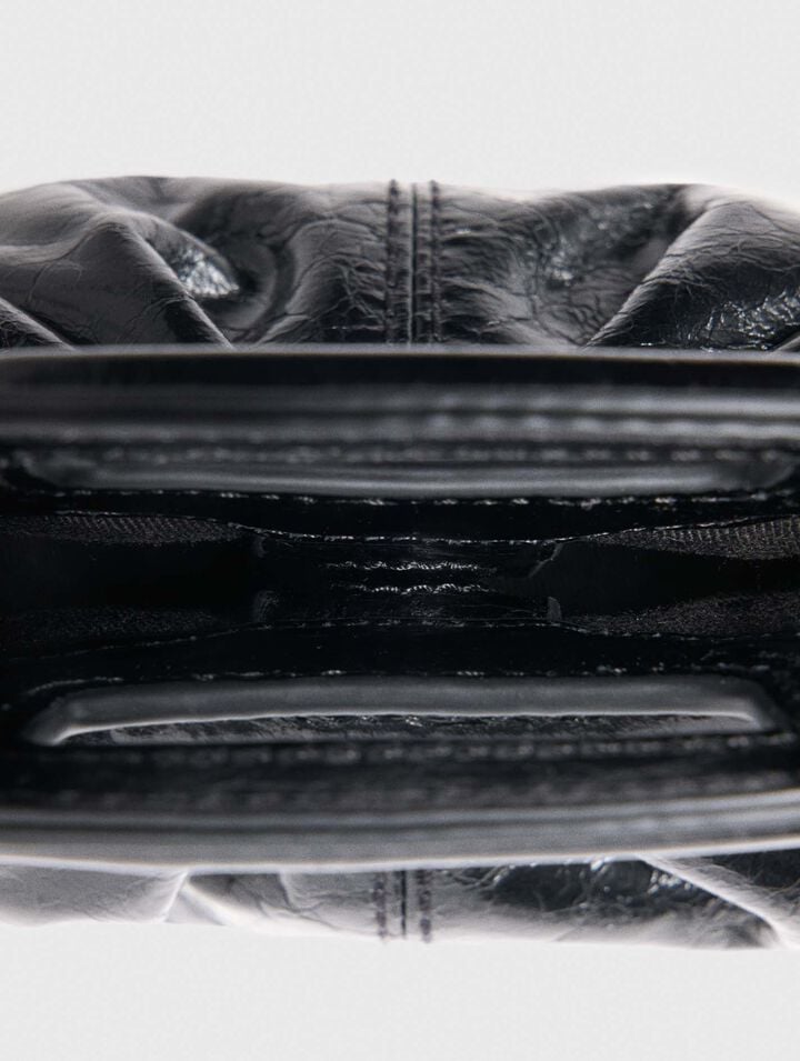 Mini clutch en cuir craquelé