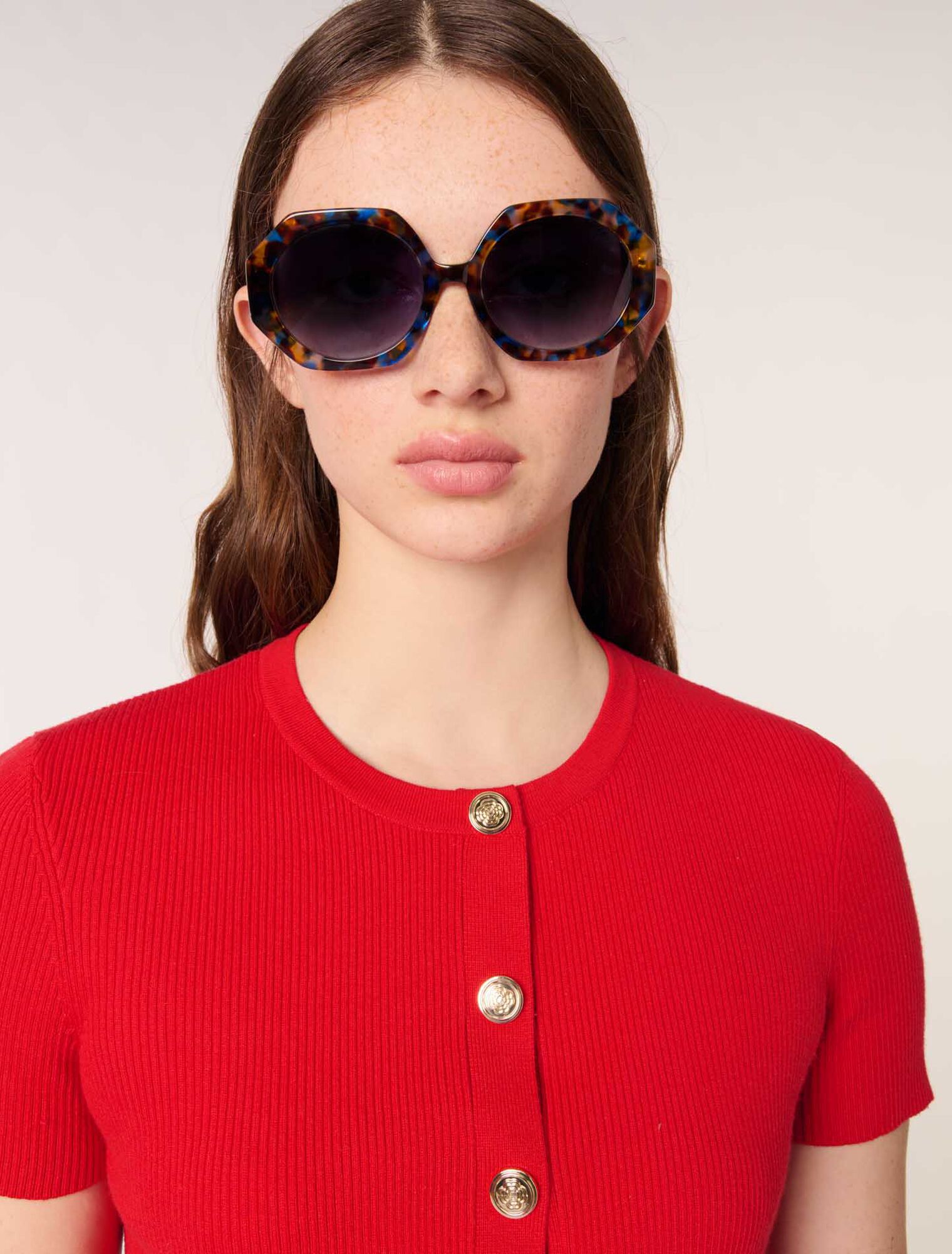 Lunettes rondes en acétate écaille