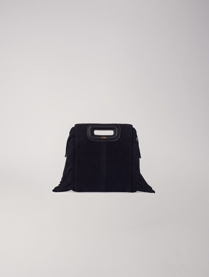 M mini bag in suede leather