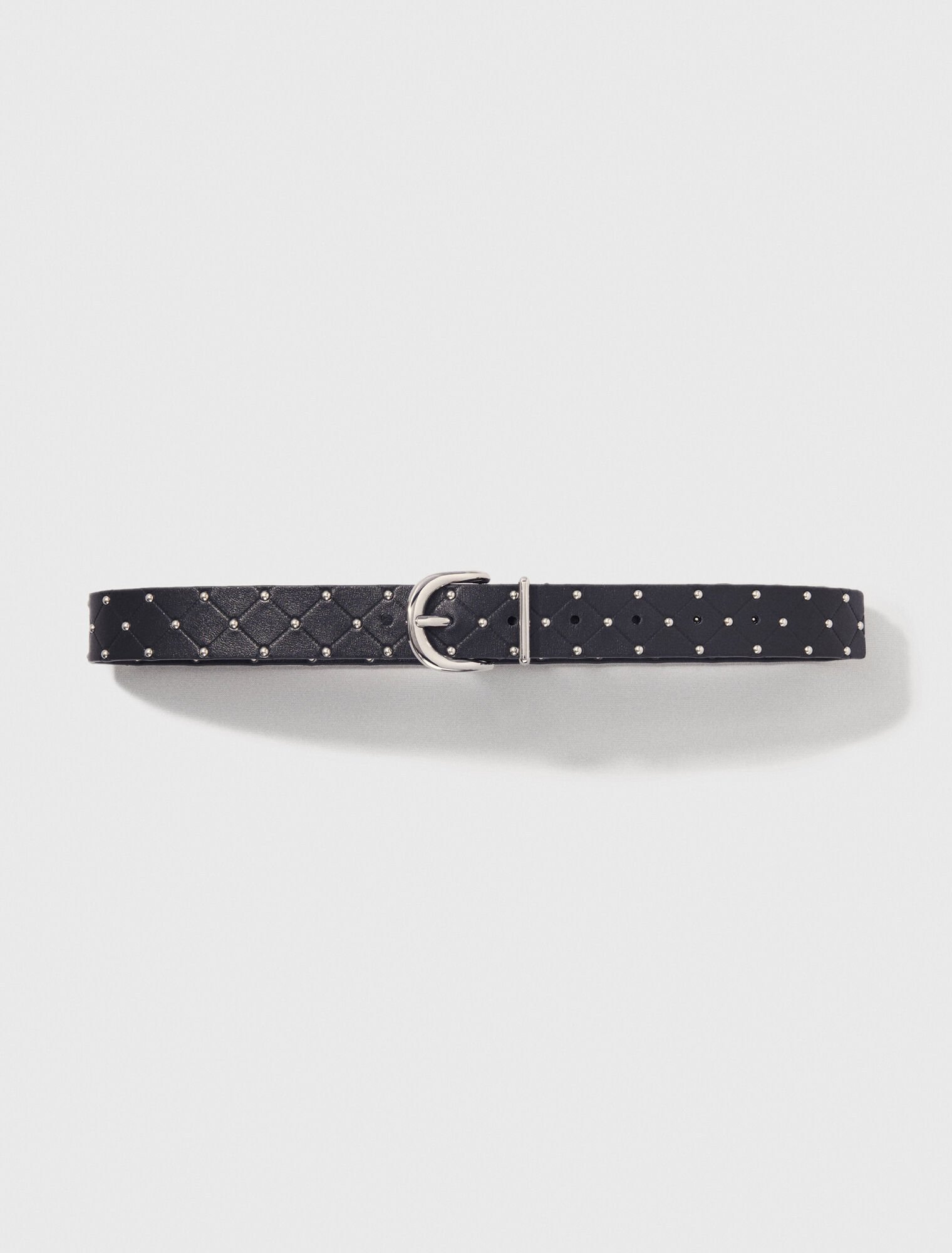 Ceinture en cuir matelassé