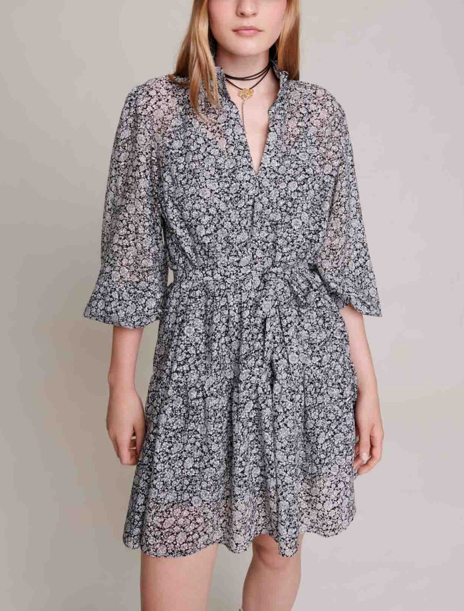 Robe courte à imprimé