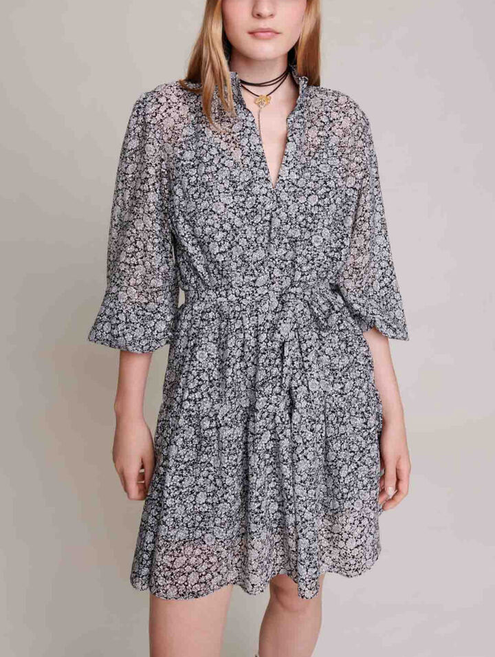 Robe courte à imprimé