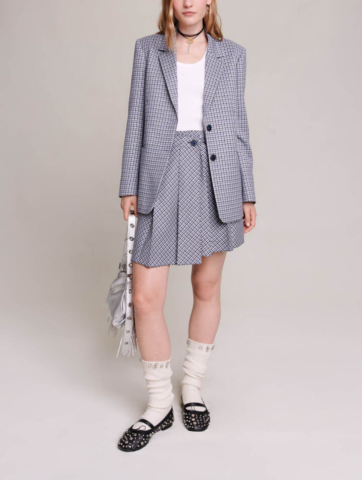 Veste de tailleur à carreaux