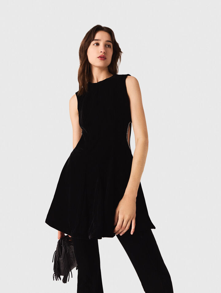 Robe courte en velours