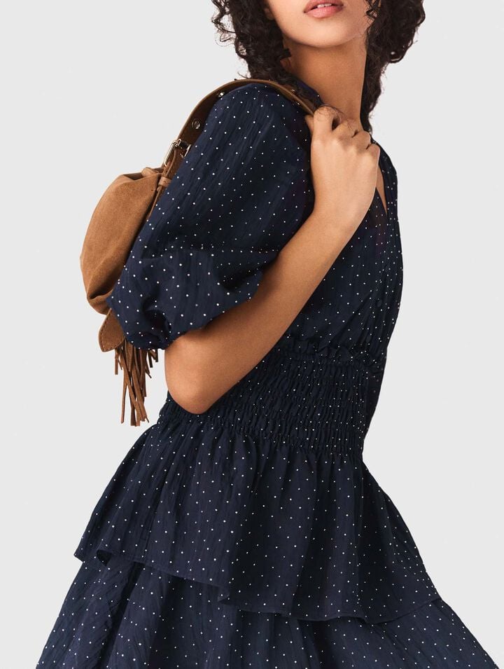 Robe &agrave; volants et strass