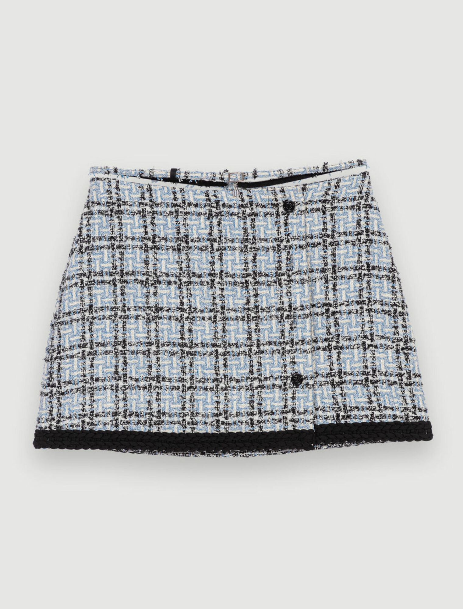 Jupe en tweed à carreaux